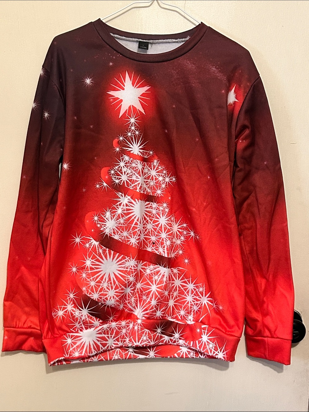 Red Sparkle Christmas Tree Sweatshirt